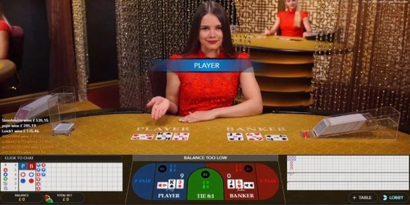 Tiến hành đặt cược Baccarat AE888